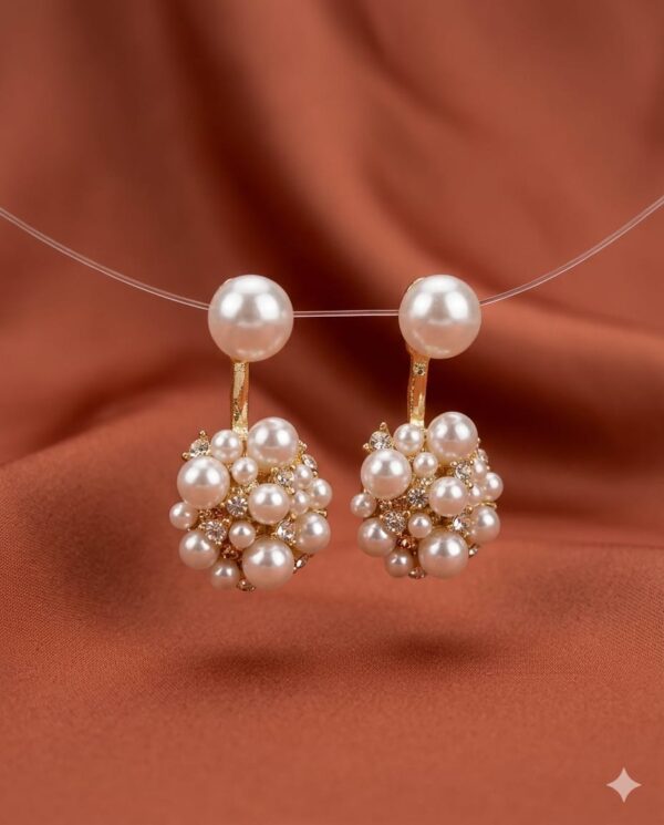 Pearl Grape Cluster Drop Stud Earrings Pearl Grape Cluster Drop Stud Earrings