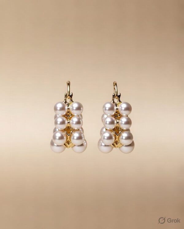 Multi-Pearl Cluster Hoop Earrings in 18K Gold